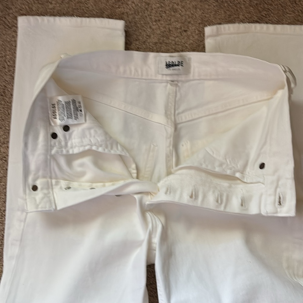 New NWOT Agolde Riley Crop White Jeans size 25 - Picture 3 of 5